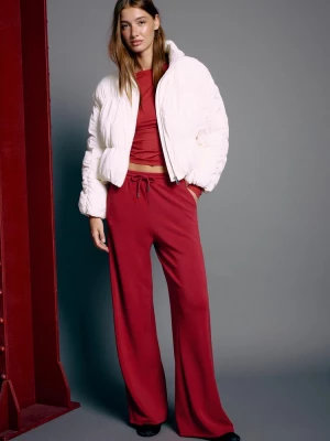 Obrázek produktu Stradivarius Jemné Kalhoty Palazzo Typu Jogger Red