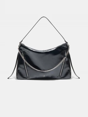 Obrázek produktu Stradivarius Kabelka Přes Rameno S Řetízkem A Zipy Black