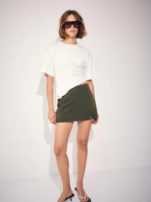 Obrázek produktu Stradivarius Kalhotová Sukně S Bočním Rozparkem Khaki