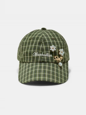 Obrázek produktu Stradivarius Kostkovaná Kšiltovka S Brožemi Khaki