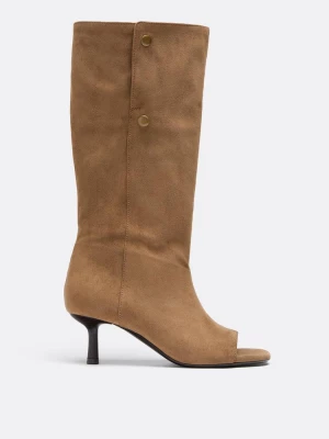 Obrázek produktu Stradivarius Kotníčkové Boty Peep Toe Béžová