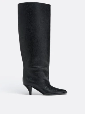 Obrázek produktu Stradivarius Kozačky S Tenkým Podpatkem Se Širokou Holínkou Xl Černá