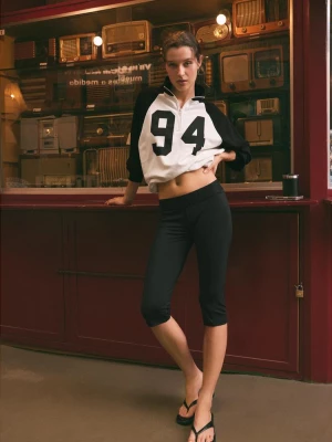 Obrázek produktu Stradivarius Legíny Capri Elastickým Detailem Black