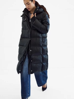 Obrázek produktu Stradivarius Lesklý Prošívaný Kabát Black