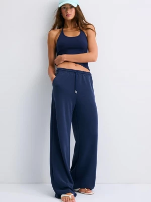 Obrázek produktu Stradivarius Měkké Kalhoty Palazzo Typu Jogger Dark Blue