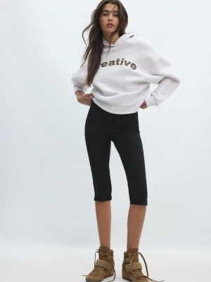Obrázek produktu Stradivarius Mikina S Kapucí A Potiskem Textu Grey Melange