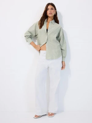 Obrázek produktu Stradivarius Nastavitelná Popelínová Košile Regular Fit Khaki