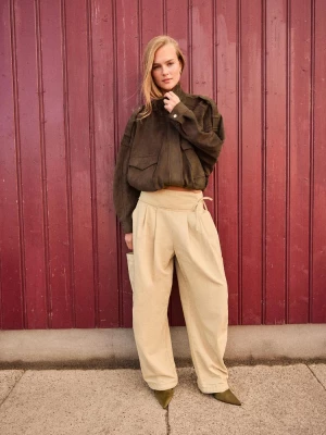 Obrázek produktu Stradivarius Oversize Bunda S Efektem Imitace Semiše Brown