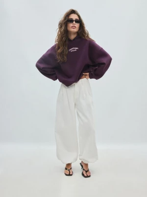 Obrázek produktu Stradivarius Oversize Mikina S Grafikou Purple