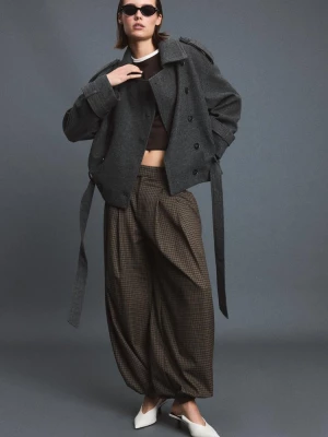 Obrázek produktu Stradivarius Trench Oversize S Jemným Povrchem Tmavě Šedá