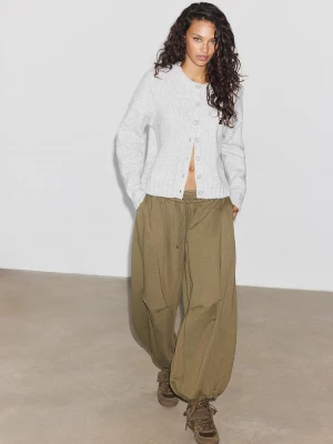 Obrázek produktu Stradivarius Úpletový Kardigan Oversize Šedý Melír