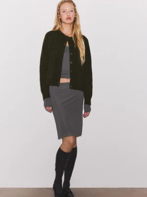 Obrázek produktu Stradivarius Oversize Úpletový Kardigan Khaki