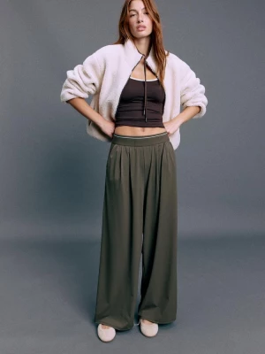 Obrázek produktu Stradivarius Palazzo Kalhoty Jogger S Elastickým Pasem Brown