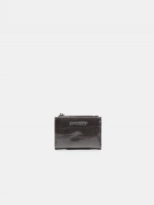 Obrázek produktu Stradivarius Peněženka Na Karty S Krokodýlím Vzorem Dark Grey