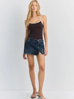 Obrázek produktu Stradivarius Polyamidový Top S Ramínky A Košíčky Brown