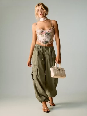 Obrázek produktu Stradivarius Popelínové Kalhoty Se Stopery Khaki