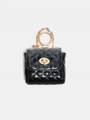 Obrázek produktu Stradivarius Prošívaná Mini Kabelka Charm Black