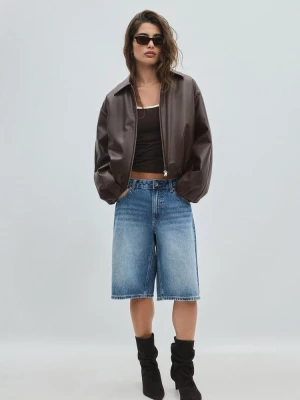 Obrázek produktu Stradivarius Prošívaný Bomber V Imitaci Kůže Brown