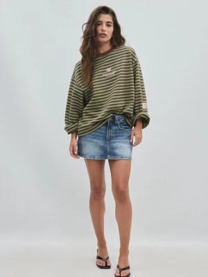 Obrázek produktu Stradivarius Proužkovaná Mikina Khaki