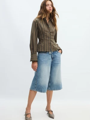 Obrázek produktu Stradivarius Pruhovaná Košile Khaki