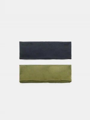 Obrázek produktu Stradivarius Sada 2 Jednobarevných Elastických Čelenek Do Vlasů Khaki