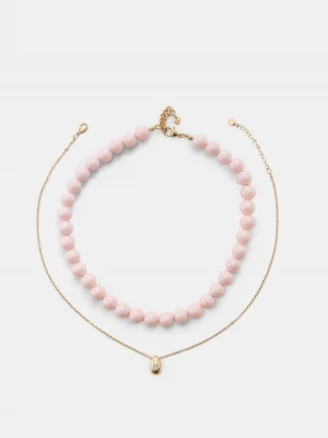 Obrázek produktu Stradivarius Sada 2 Korálkových Náhrdelníků Pastel Pink