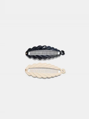 Obrázek produktu Stradivarius Sada 2 Vlnitých Banánových Sponek Black