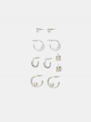 Obrázek produktu Stradivarius Sada 5 Perlových Náušnic Grey
