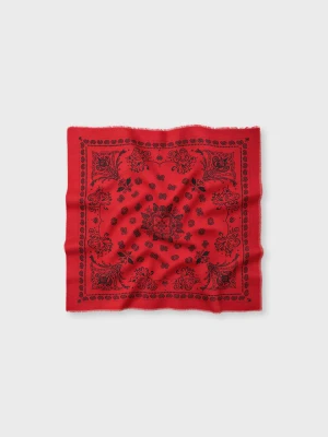 Obrázek produktu Stradivarius Šátek Bandana S Potiskem A Jemným Povrchem Červená