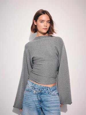 Obrázek produktu Stradivarius Svetr S Kimonovým Rukávem A Stojáčkem Dark Grey