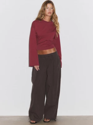 Obrázek produktu Stradivarius Tričko S Kimonovým Rukávem Dark Red