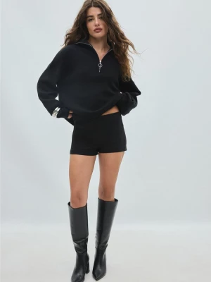 Obrázek produktu Stradivarius Úpletový Svetr Na Zip Black