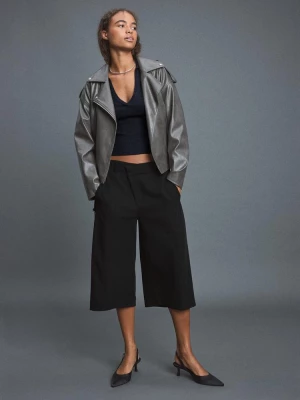 Obrázek produktu Stradivarius Úpletový Svetr S Polo Límečkem A Kapsami Dark Grey