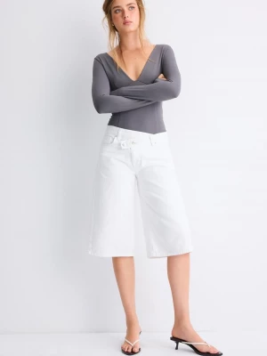Obrázek produktu Stradivarius Body S Výstřihem Do V A Střihem Pod Prsy Dark Grey