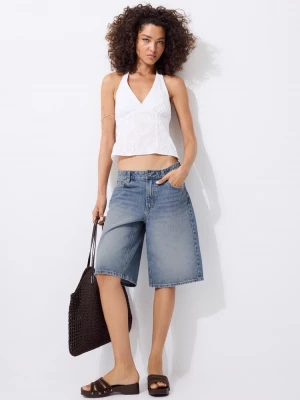 Obrázek produktu Stradivarius Vyšívaný Top Halter Ecru