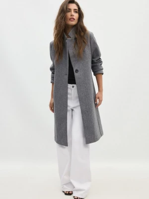 Obrázek produktu Stradivarius Základní Kabát Z Měkkého Materiálu Dark Grey