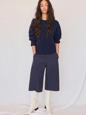 Obrázek produktu Stradivarius Základní Úpletový Svetr Jemným Povrchem Navy Blue