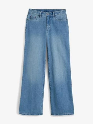 Obrázek produktu Strečové džíny Wide Leg, Mid Waist BonPrix