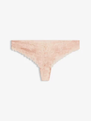 Obrázek produktu Stringi z eleganckiej koronki BonPrix beżowy