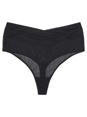 Obrázek produktu Stringi z wysokim stanem BonPrix czarny