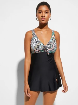 Obrázek produktu Sukienka kąpielowa z ozdobną kokardką BonPrix czarny