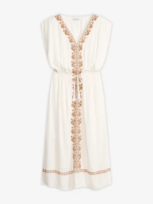 Obrázek produktu Sukienka midi boho z lejącej wiskozy BonPrix biały