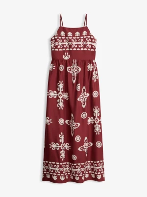 Obrázek produktu Sukienka na ramiączkach z lejącej wiskozy BonPrix czerwony