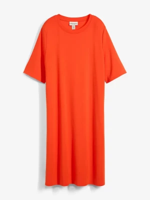 Obrázek produktu Sukienka T-shirtowa o trapezowym kroju z mieszanki wiskozy BonPrix czerwony