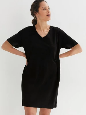 Obrázek produktu Sukienka T-shirtowa oversize z czystej bawełny (2 szt.) BonPrix czarny