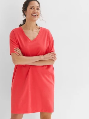 Obrázek produktu Sukienka T-shirtowa oversize z czystej bawełny (2 szt.) BonPrix różowy