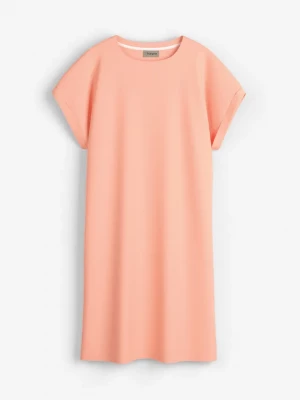 Obrázek produktu Sukienka T-shirtowa z grubszej dzianiny interlock z czystej bawełny BonPrix pomarańczowy