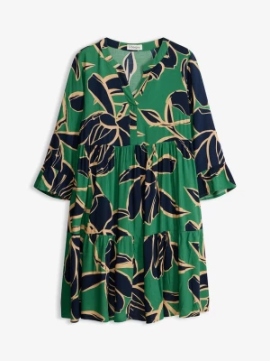 Obrázek produktu Sukienka tunikowa z lejącej wiskozy BonPrix zielony