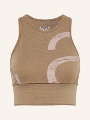 Obrázek produktu Super.Natural Cropped Funkční Top Capital Logo S Merino Vlnou velbloudí / růžová