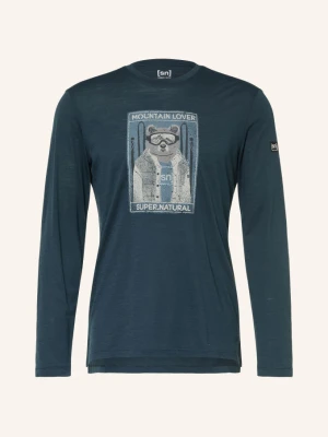 Obrázek produktu Super.Natural Funkční Tričko Bearski S Merino Vlnou tmavě modrá / černošedá / světle šedá